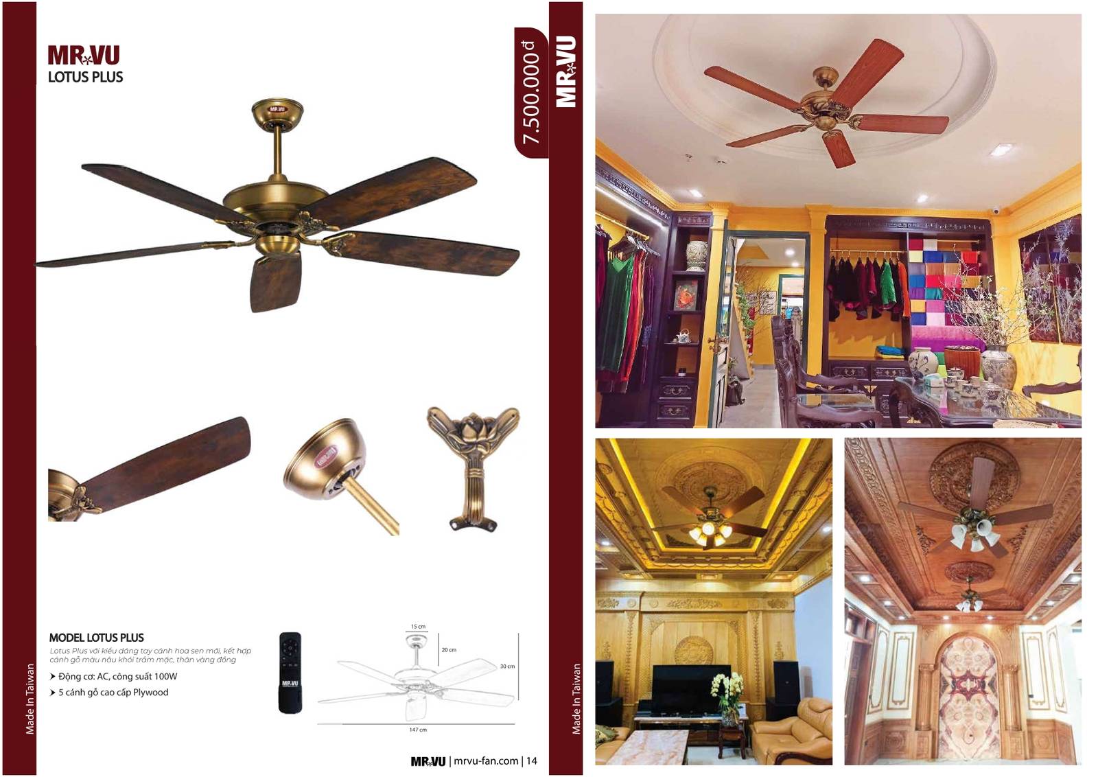 Bảng giá và Catalogue Quạt trần Mr Vũ mới nhất 2024 /Page 